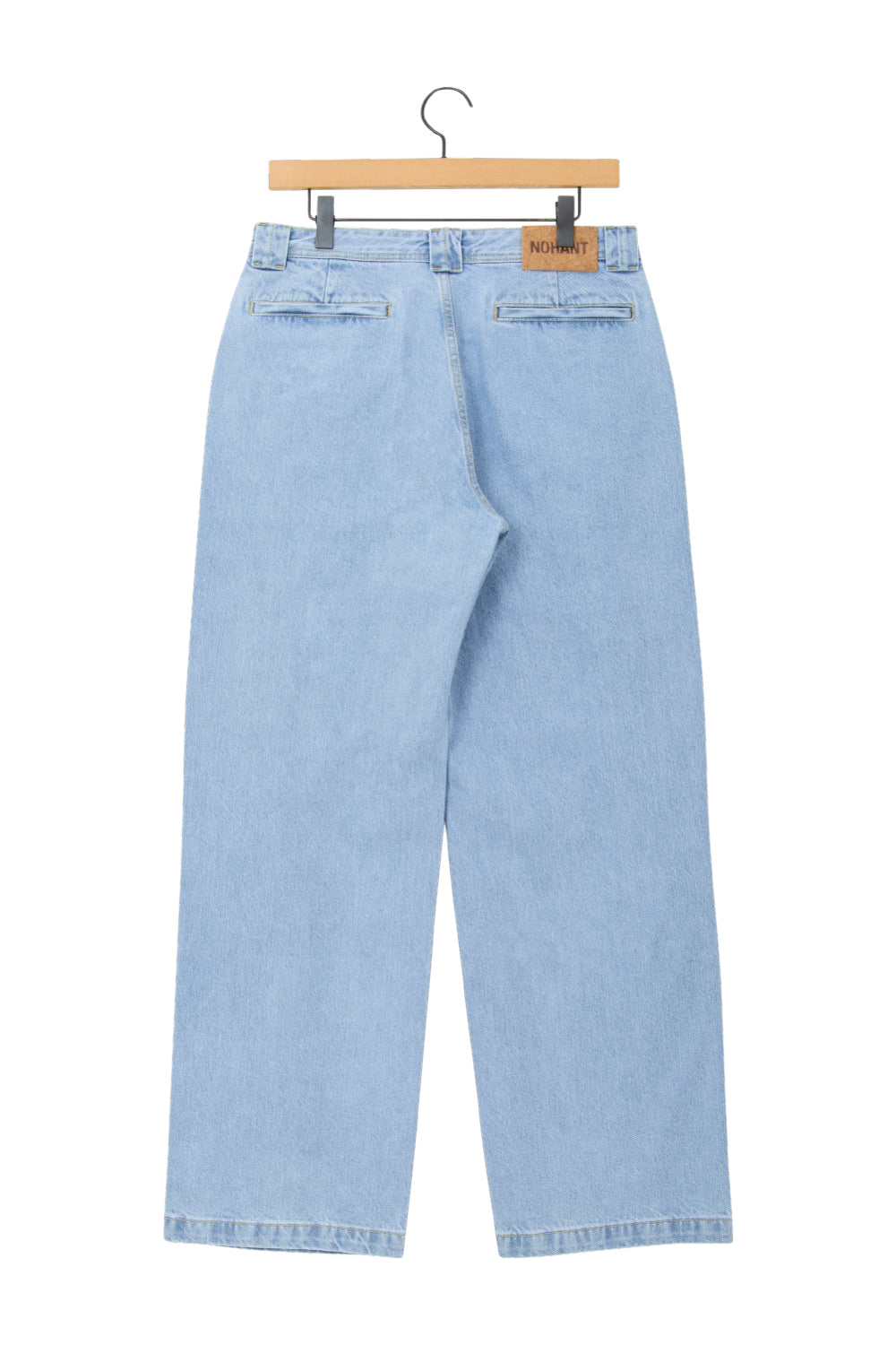 WASHED LOOSE FIT DENIM PANTS LIGHT BLUE