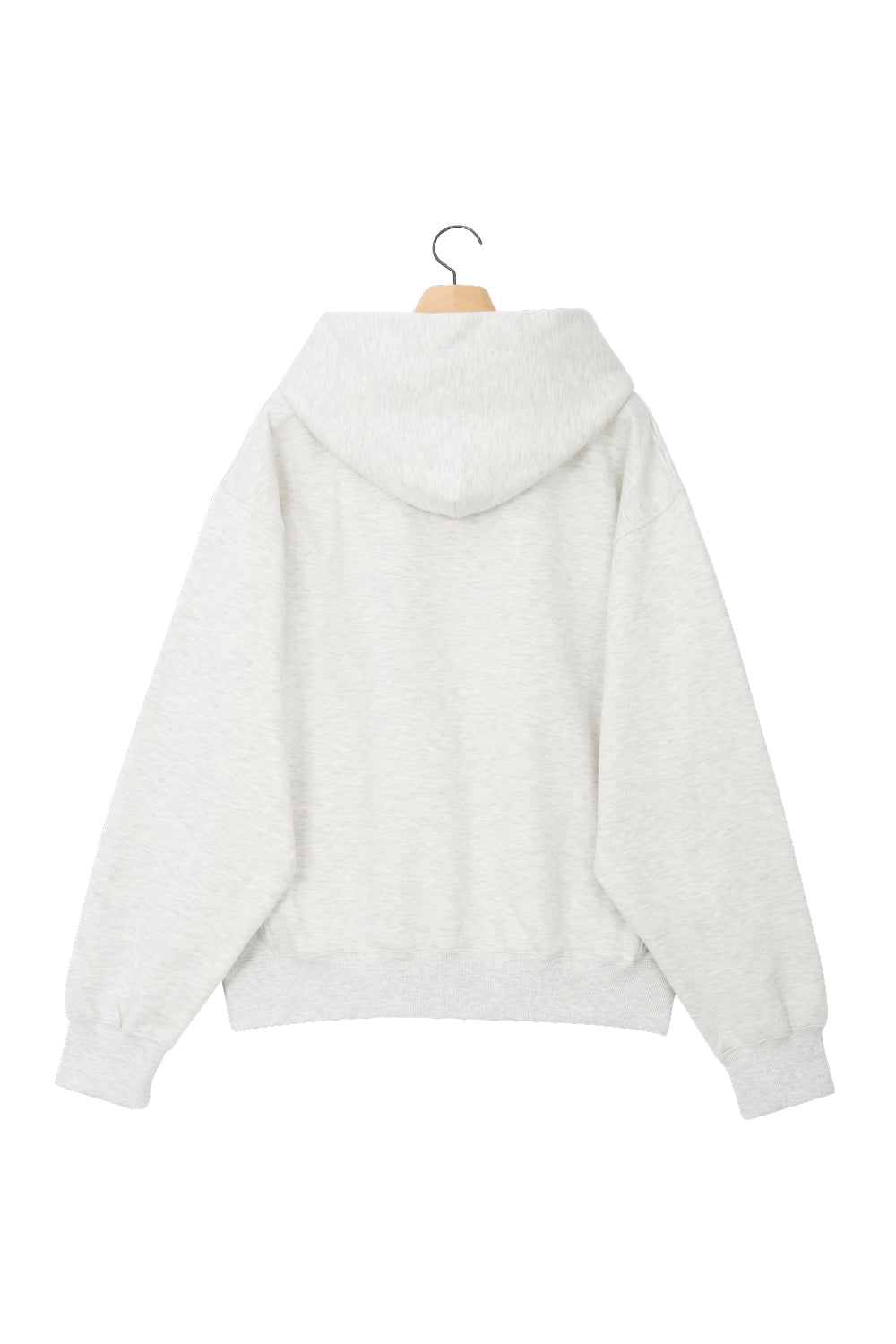 LONELY/LOVELY FLUFF HOODIE OATMEAL-PURPLE