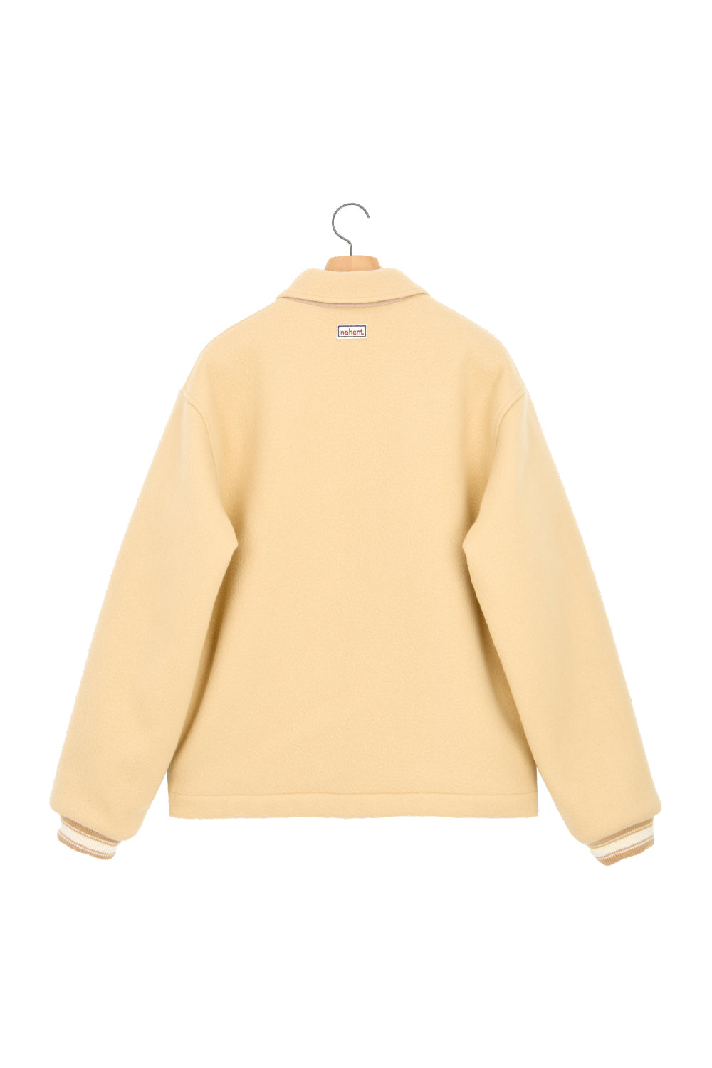 VARSITY MINIMAL WOOL JUMPER BEIGE