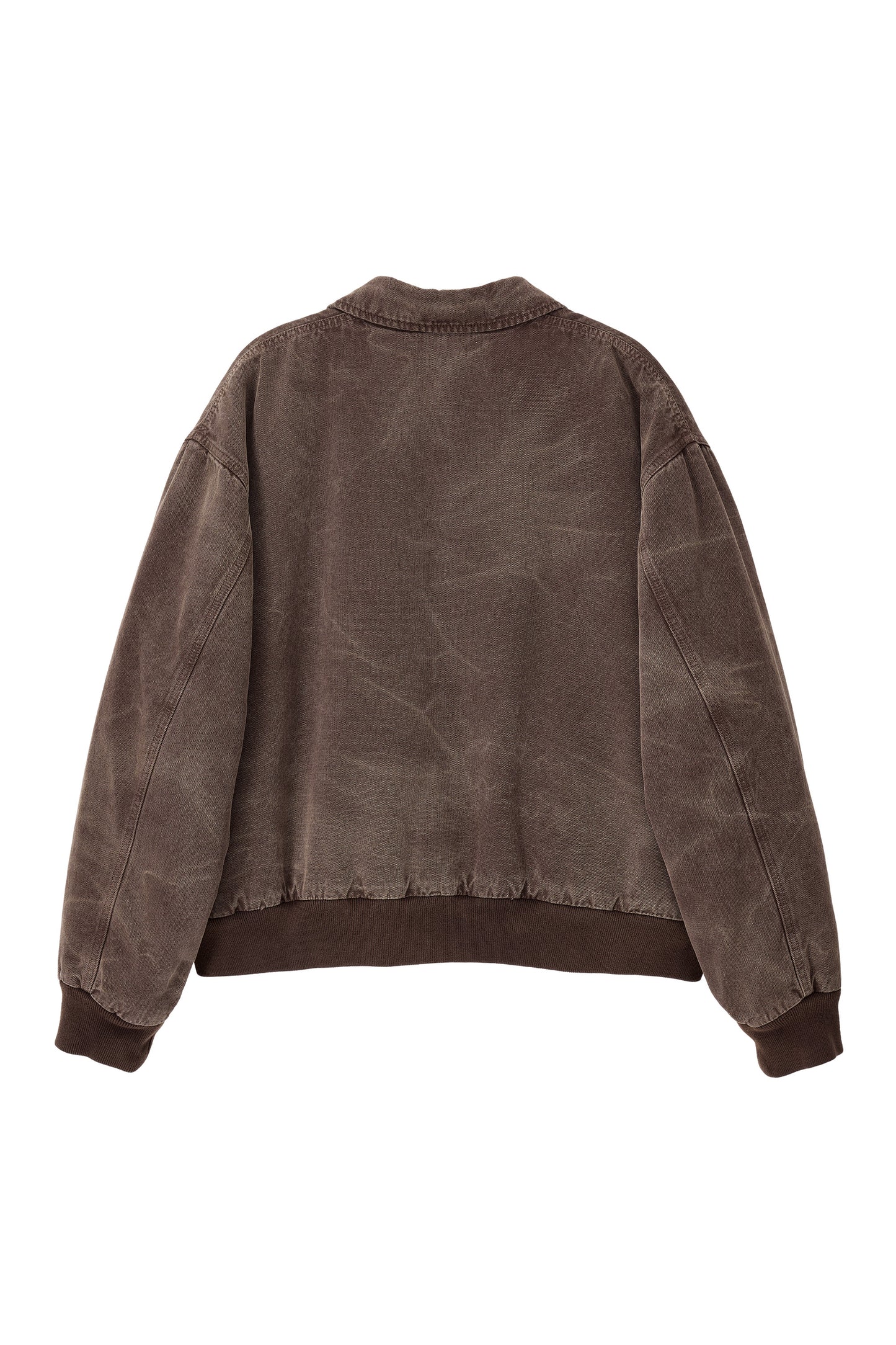 WASHED SHEARLING COLLAR BLOUSON BROWN