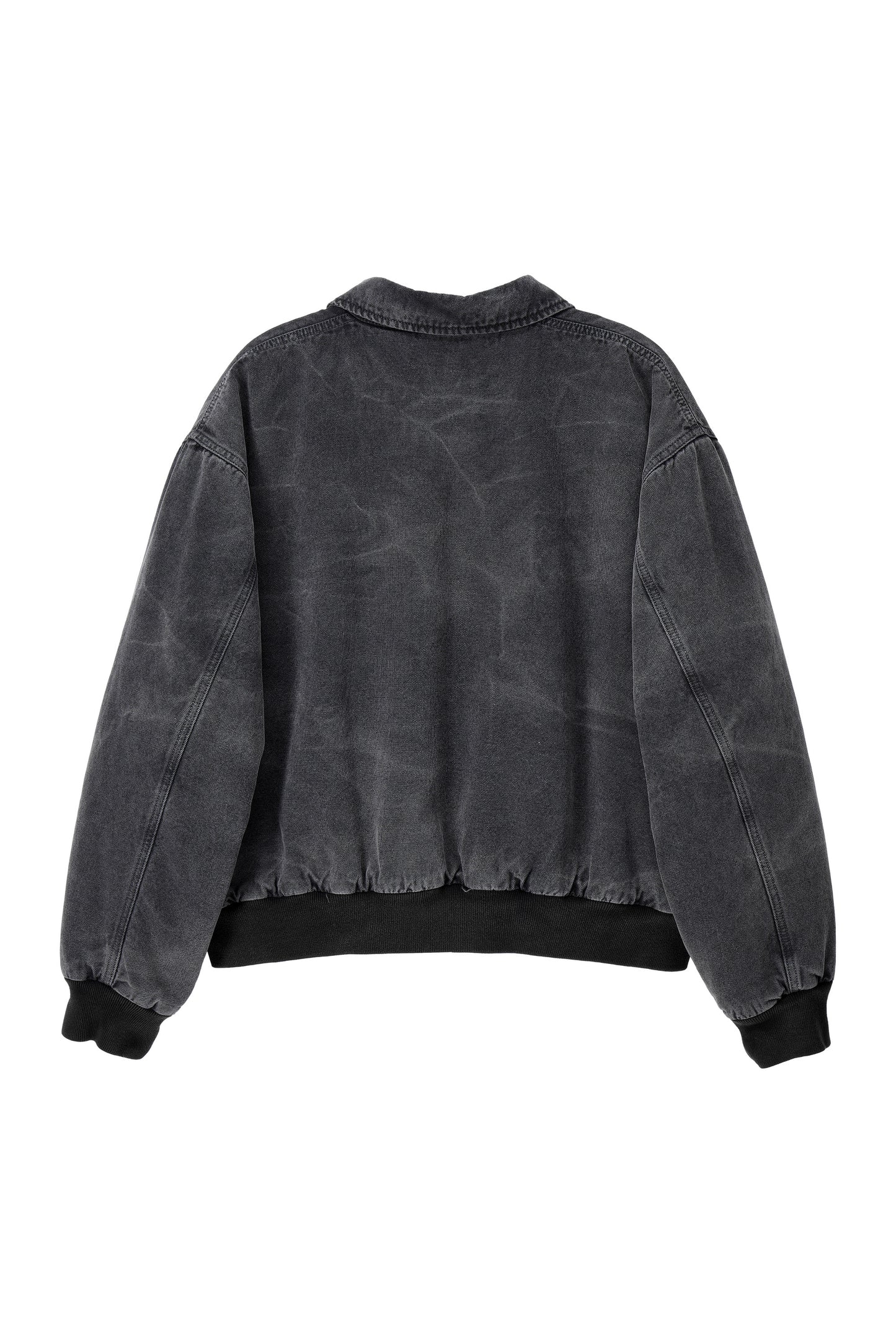 WASHED SHEARLING COLLAR BLOUSON CHARCOAL