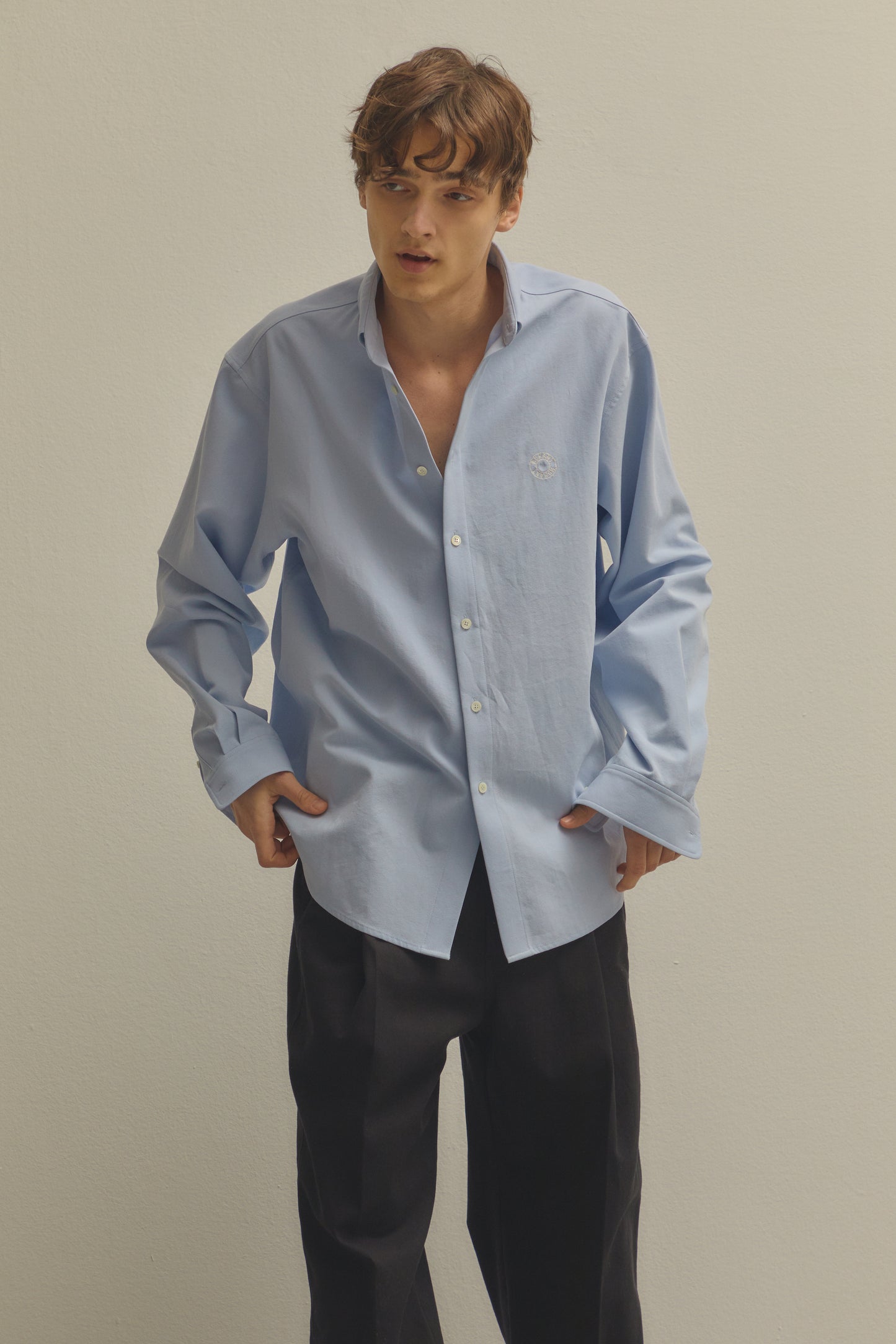 LOGO OXFORD SHIRT SKY BLUE