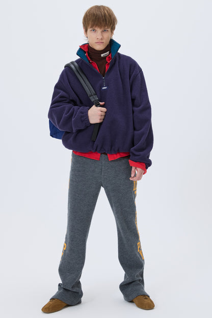 COLOR BLOCK HALF-ZIP FLEECE NAVY