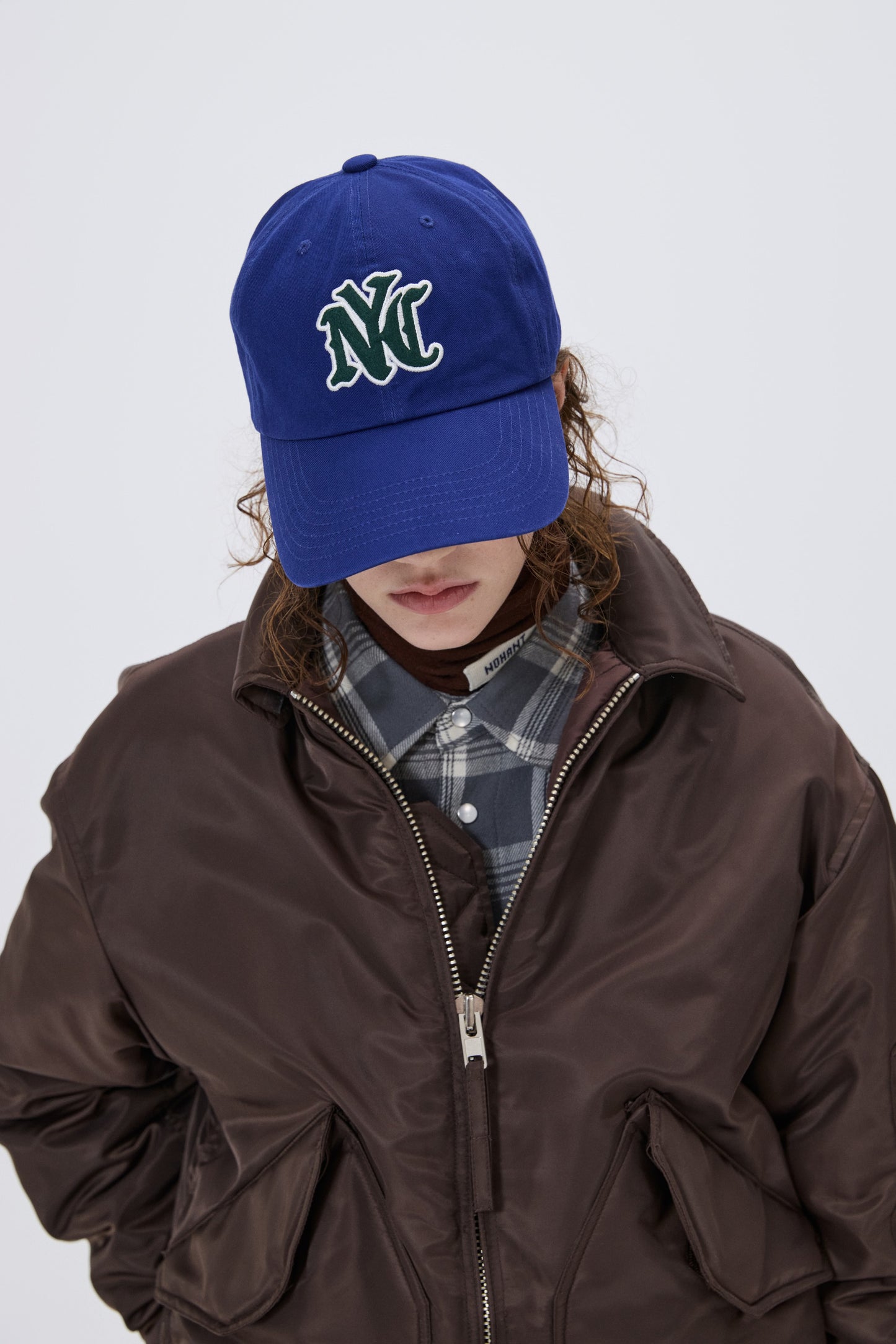 NYC FELT LOGO BALL CAP BLUE