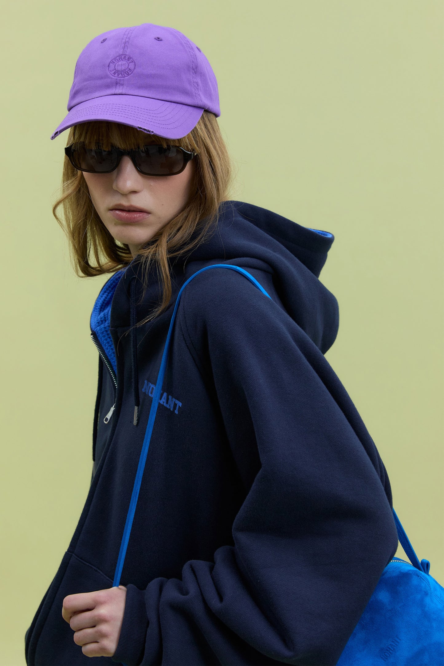 BACK PIXEL LOGO BALL CAP PURPLE