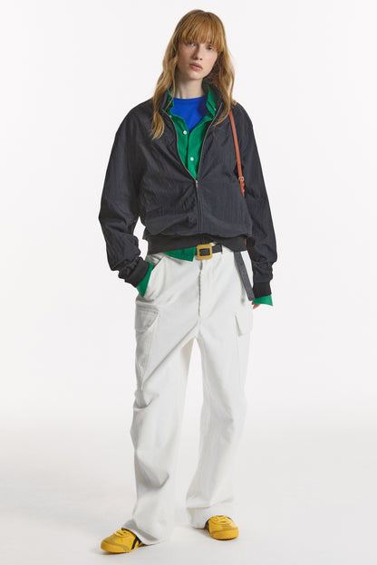 LIGHT STAND-COLLAR BLOUSON BLACK