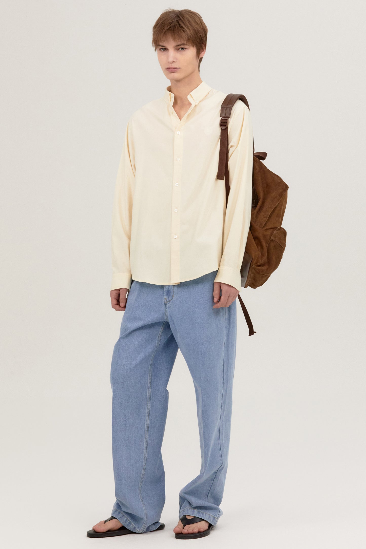 RELAXED POPLIN SHIRT IVORY
