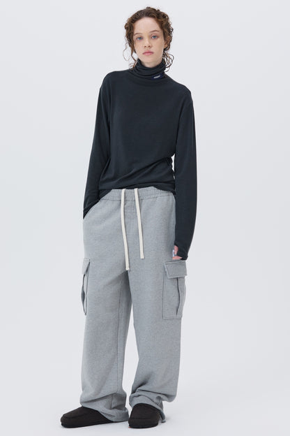 SOFT TURTLENECK T-SHIRT CHARCOAL