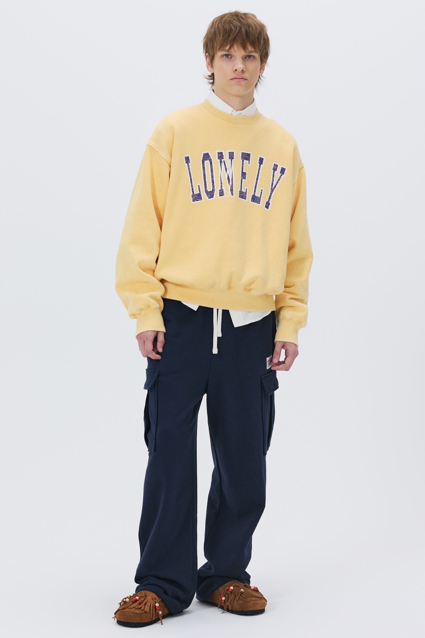 SWEAT UTILITY CARGO PANTS NAVY
