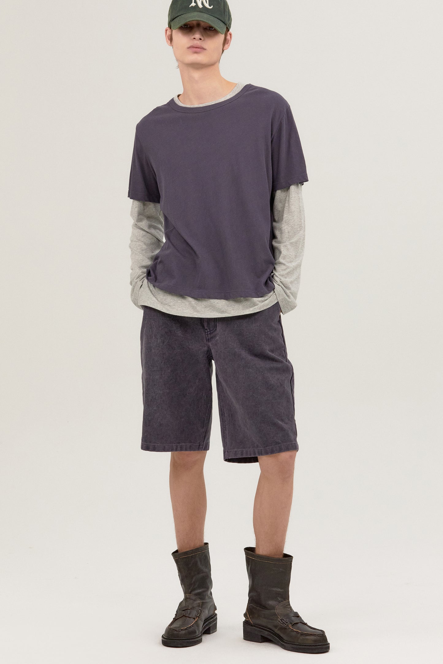 LAYERD T-SHIRTS SET CHARCOAL