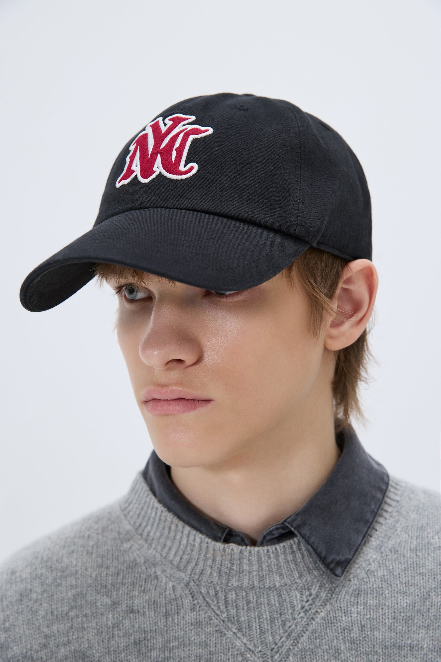 NYC FELT LOGO BALL CAP BLACK