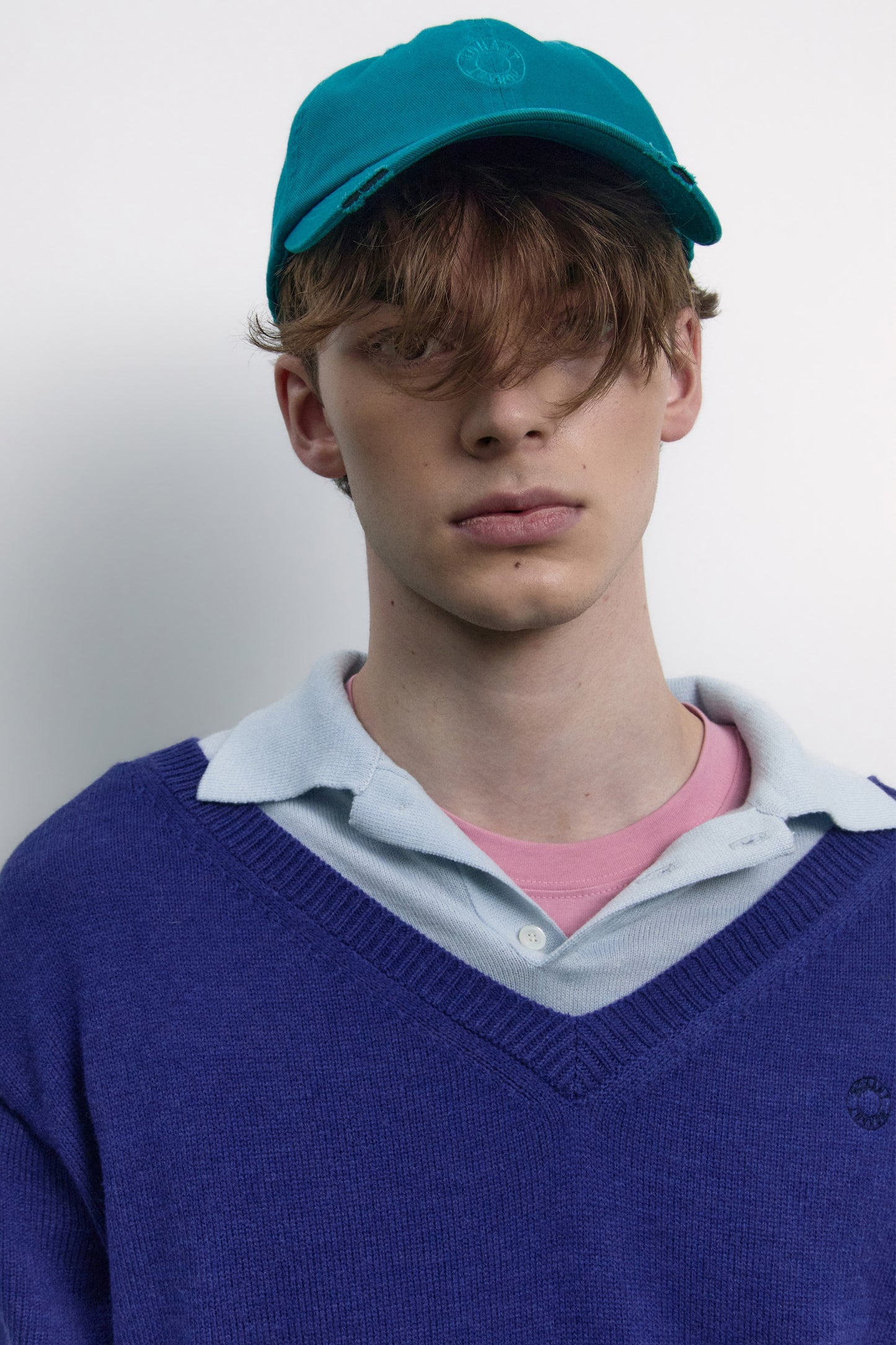 BACK PIXEL LOGO BALL CAP TEAL GREEN