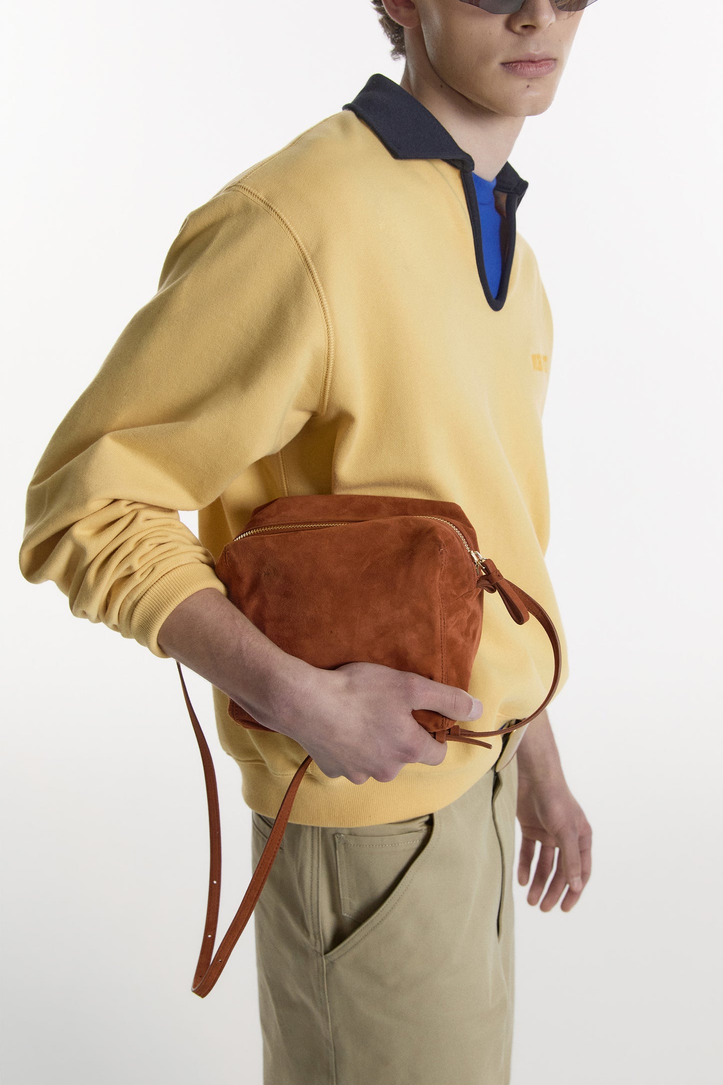 SUEDE PICNIC BAG CAMEL