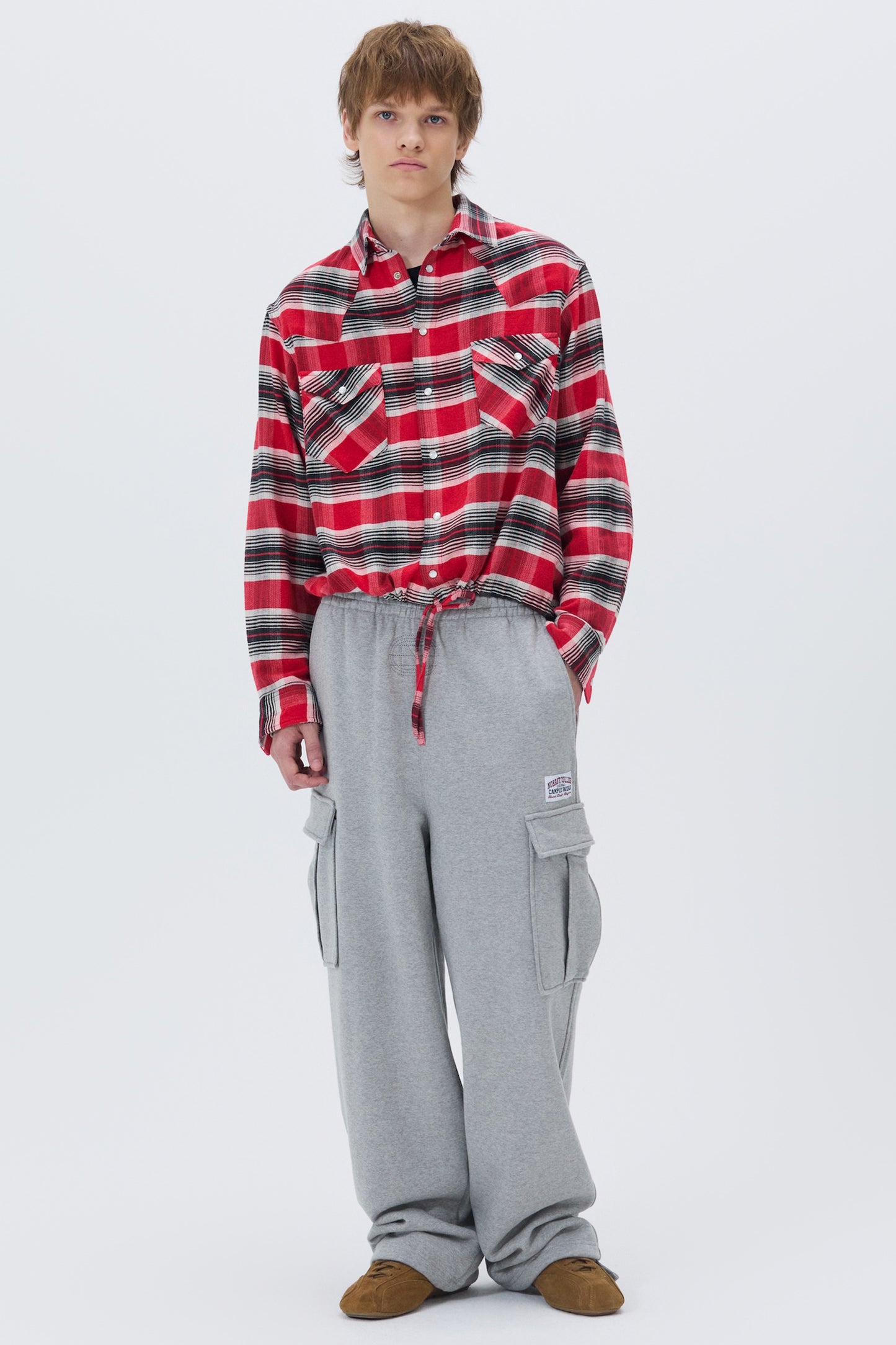 SWEAT UTILITY CARGO PANTS GRAY