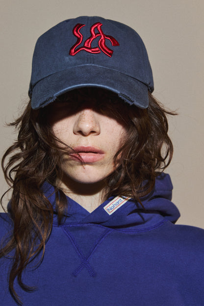 WAVE CITY LAX WASHED BALL CAP NAVY