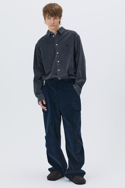 WASHED OXFORD SHIRT CHARCOAL