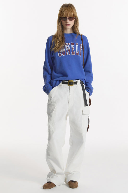 CORDUROY CARGO PANTS WHITE