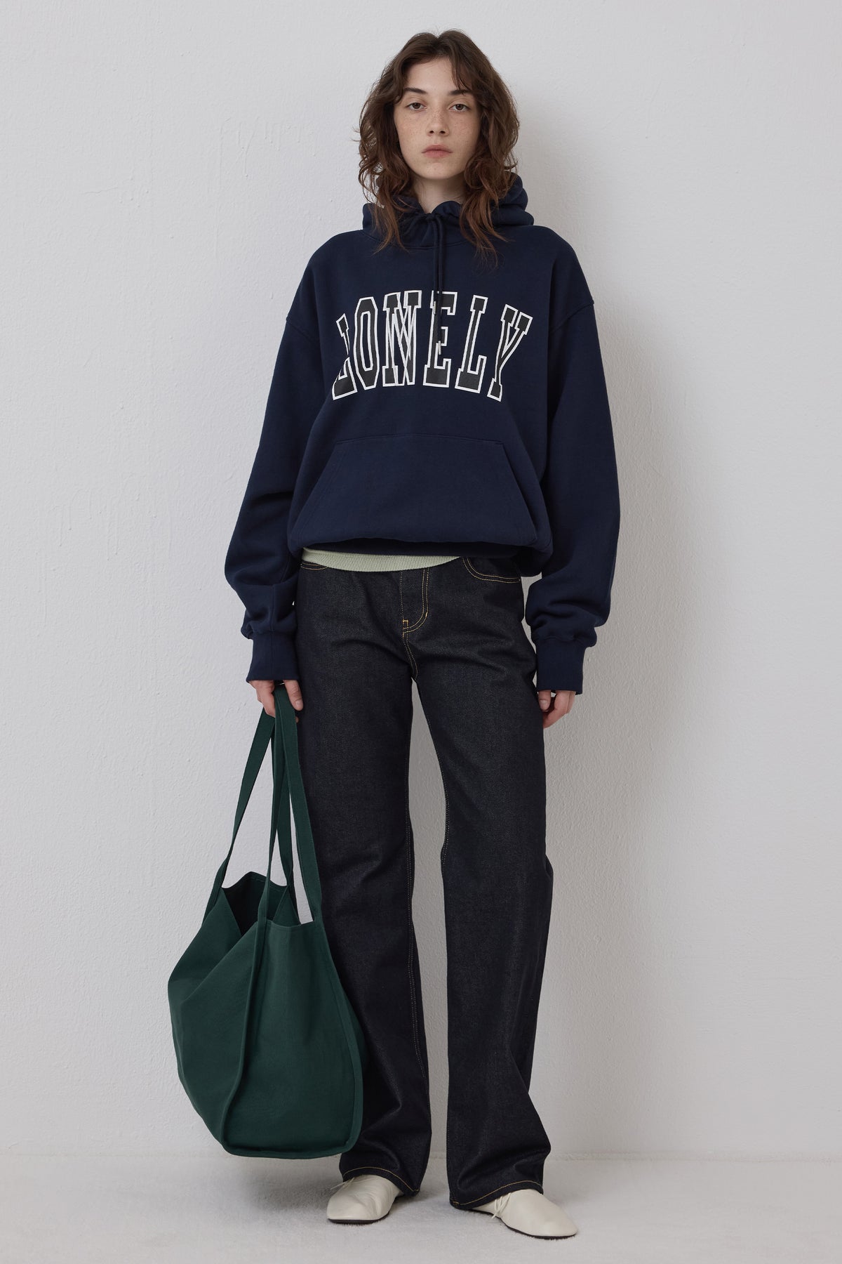LONELY/LOVELY FLUFF HOODIE NAVY