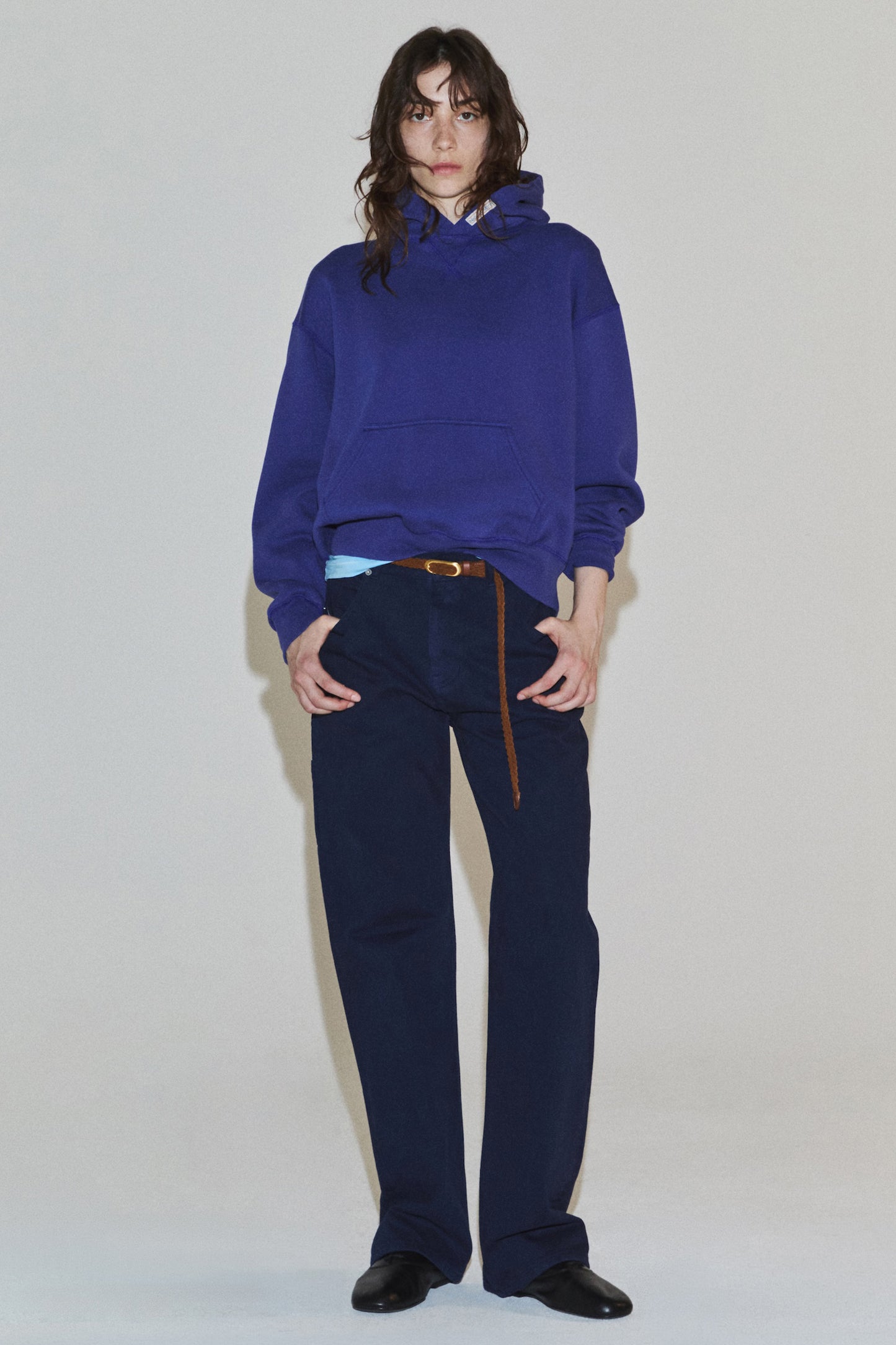 RETRO DAILY HOODIE BLUE
