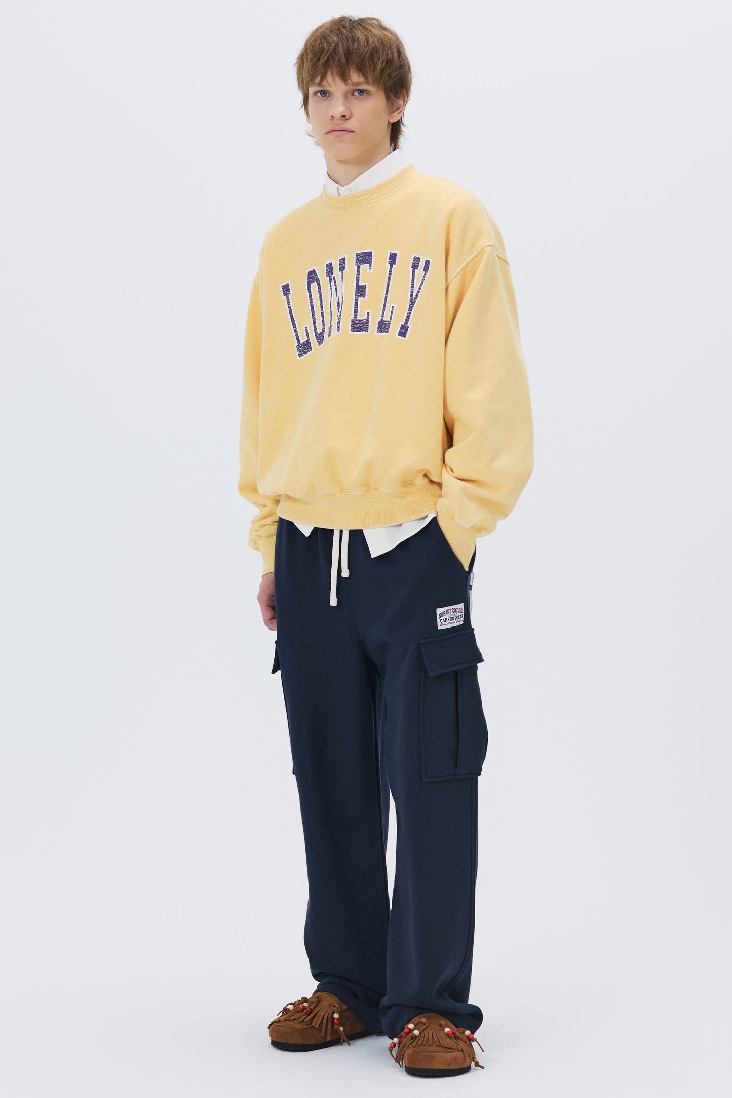 LONELY/LOVELY WASHED SWEATSHIRT MUSTARD