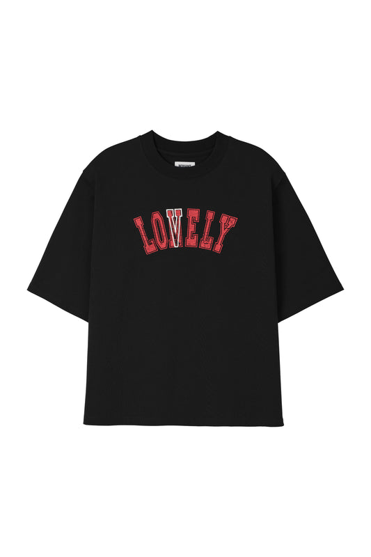 LONELY/LOVELY STRUCTURED T-SHIRT BLACK