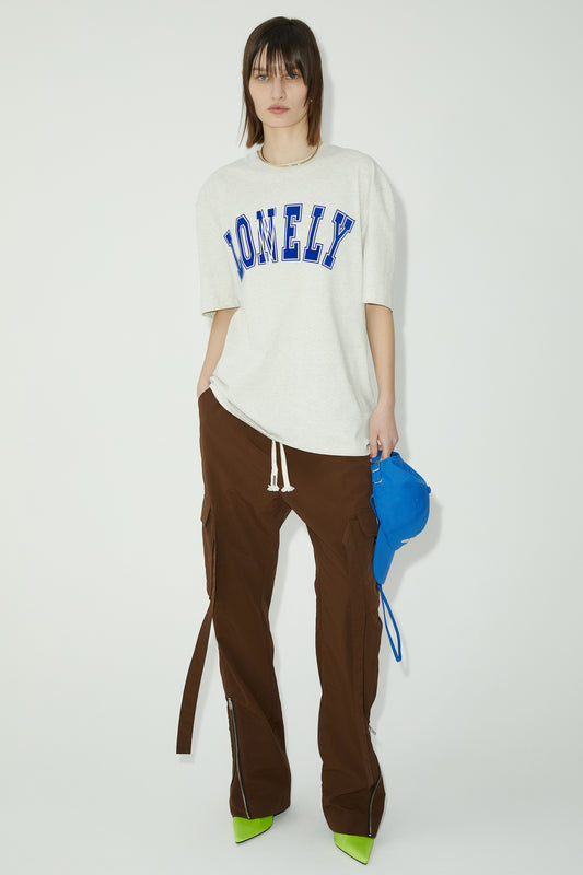 LONELY/LOVELY SHORT SLEEVE T SHIRT OATMEAL BLUE