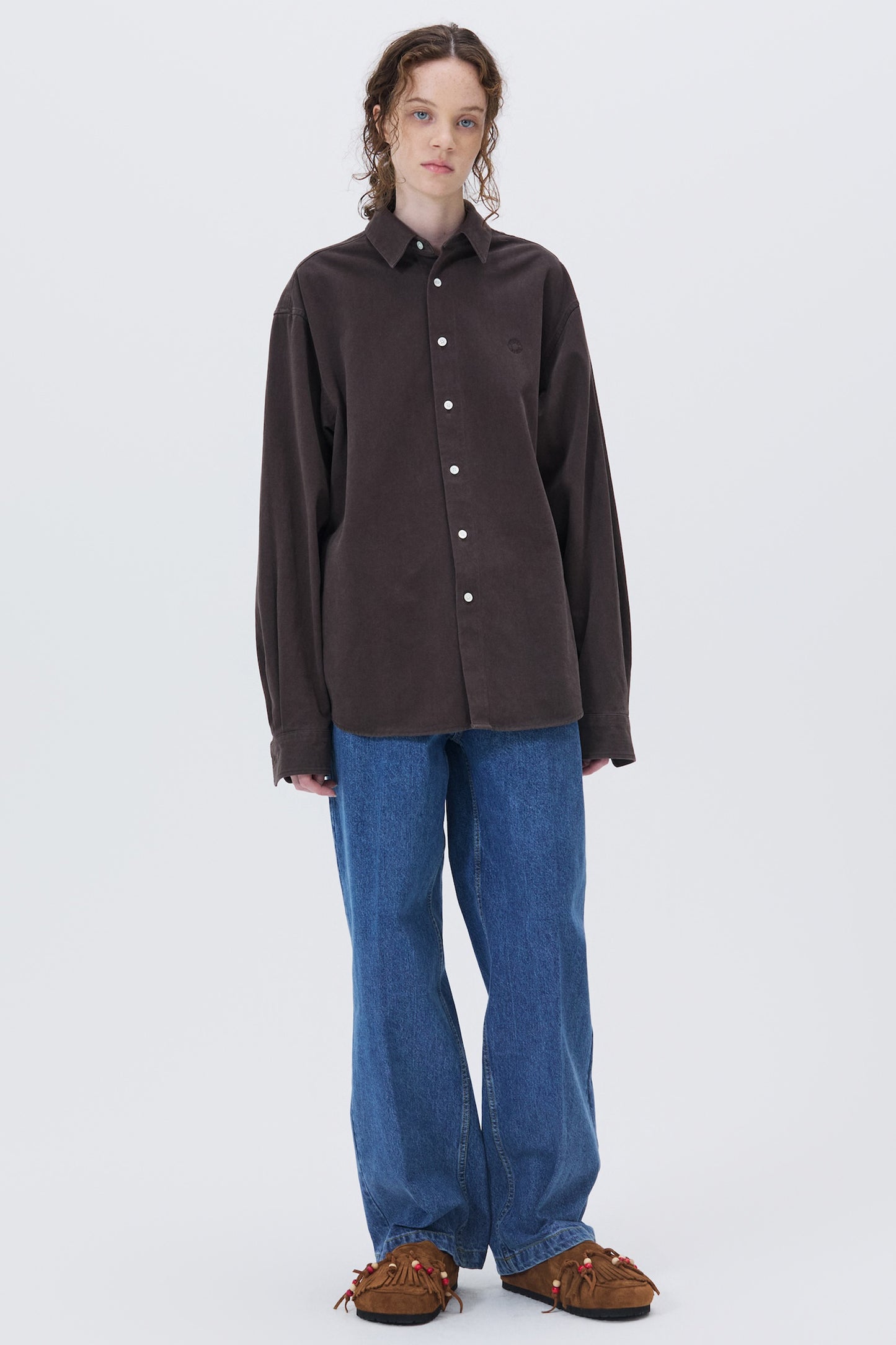WASHED OXFORD SHIRT BROWN