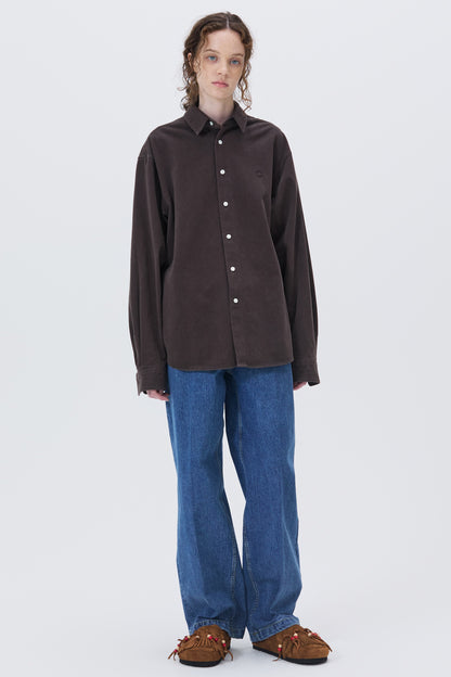WASHED OXFORD SHIRT BROWN