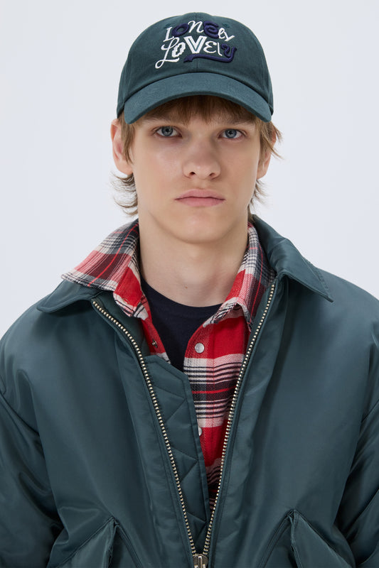 LNLV DOODLE LOGO BALL CAP GREEN(STANDARD FIT)