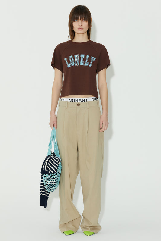 LONELY/LOVELY BABY T SHIRT BROWN