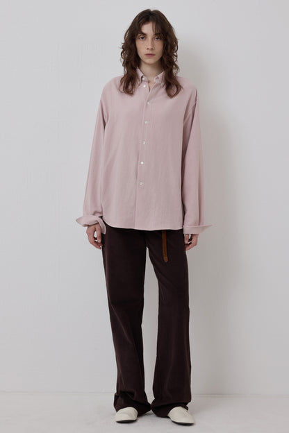 WORN-IN BUTTON DOWN SHIRT PINK