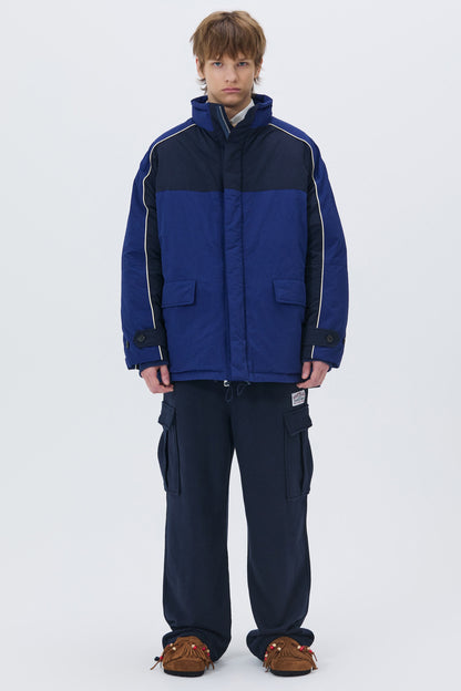 COLOR BLOCK PADDING JUMPER BLUE