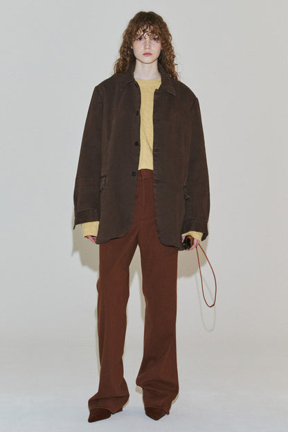 WASHED CAMPUS JACKET BROWN(COMING SOON)