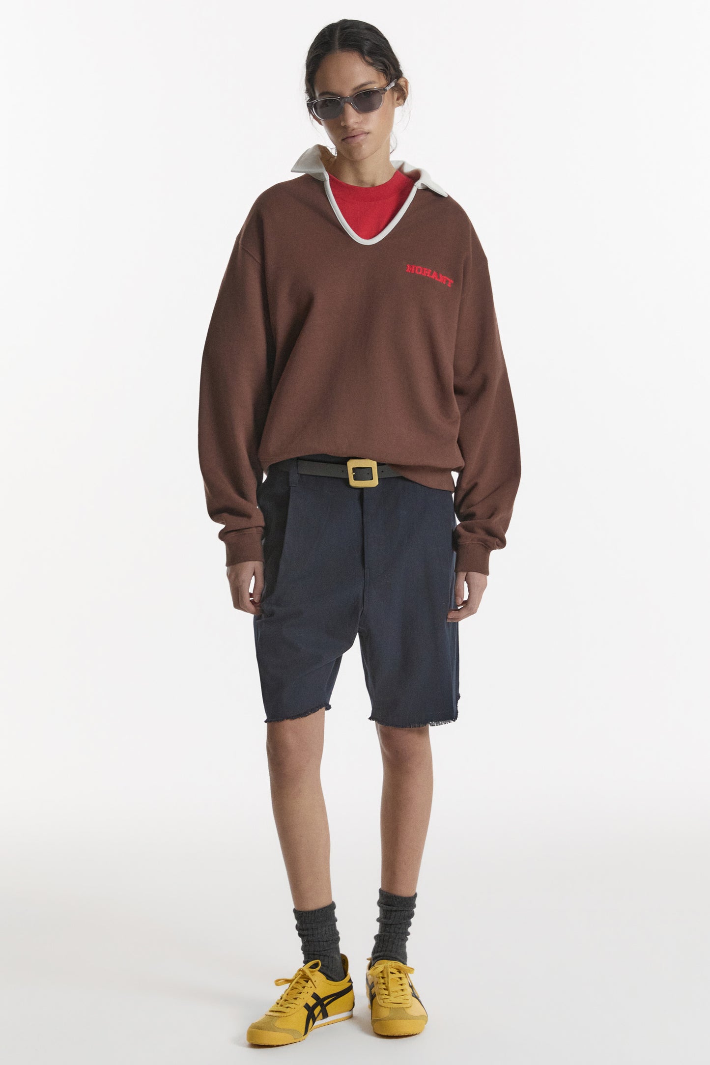 CLASSIC V-NECK SWEATSHIRT BROWN