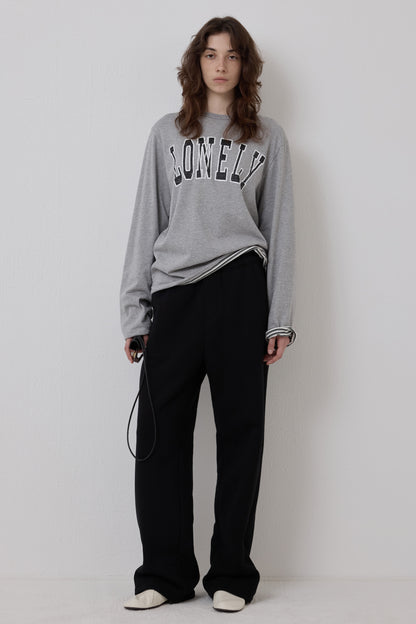 LONELY/LOVELY REVERSIBLE LONG SLEEVE T-SHIRT GRAY
