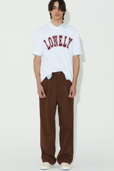 【NOHANT】LONELY/LOVELY SHORT SLEEVE T SHIRT LONELY/LOVELY SHORT SLEEVE T SHIRT WHITE BURGUNDY – NOHANT