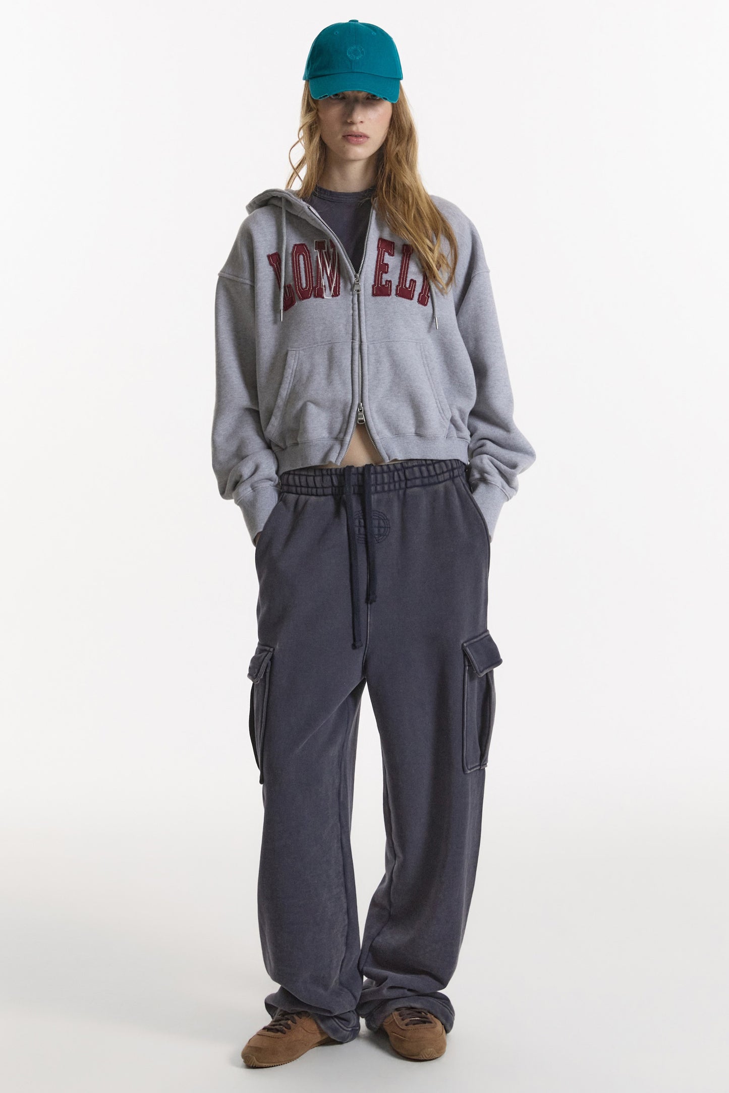 WASHED CARGO SWEAT PANTS NAVY