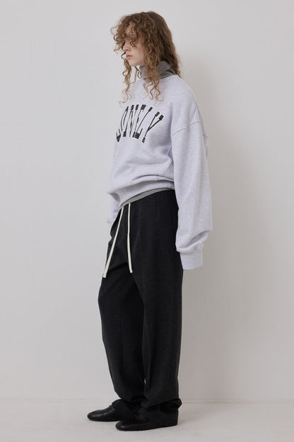 LONELY/LOVELY CRACK SWEATSHIRT ASH GRAY