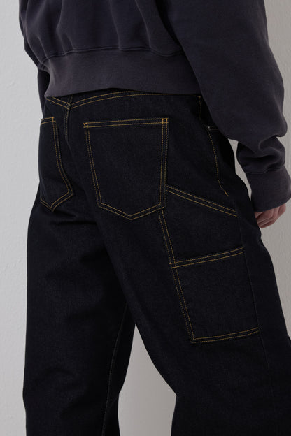 EASY UNIFORM DENIM PANTS DARK BLUE(MEN'S)