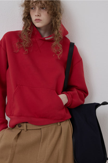 RETRO DAILY HOODIE RED