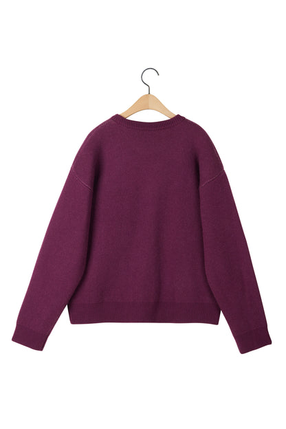 LONELY/LOVELY CASHMERE KNIT SWEATER PURPLE