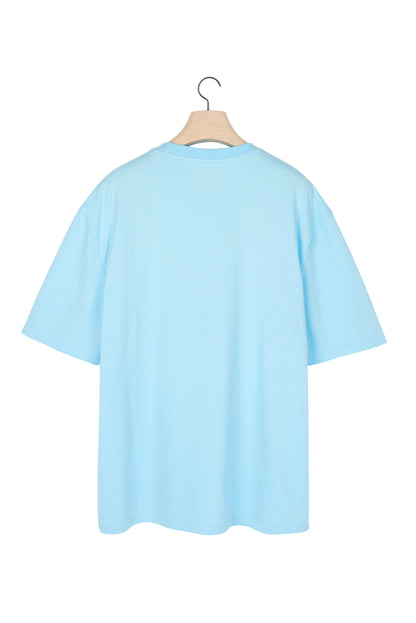 LONELY/LOVELY SHORT SLEEVE T SHIRT SKY BLUE NAVY
