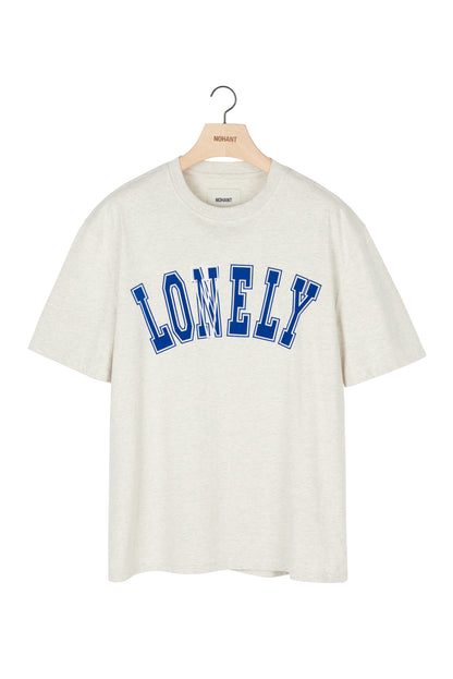 LONELY/LOVELY SHORT SLEEVE T SHIRT OATMEAL BLUE