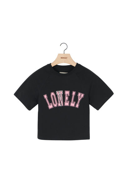 LONELY/LOVELY BABY T SHIRT BLACK
