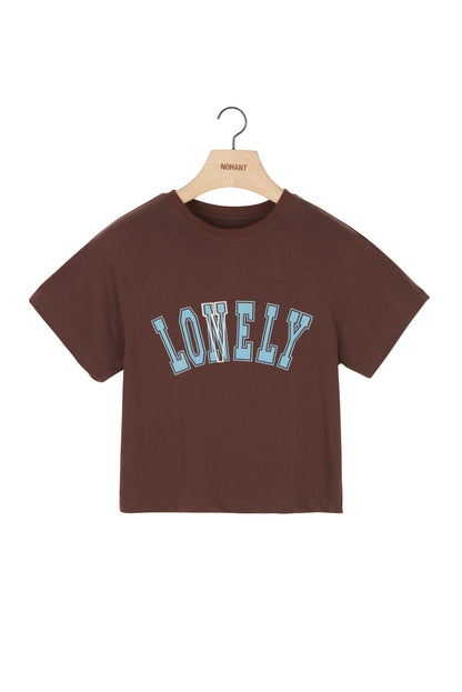 LONELY/LOVELY BABY T SHIRT BROWN
