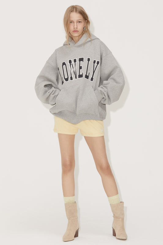 LONELY/LOVELY FLUFF HOODIE GRAY