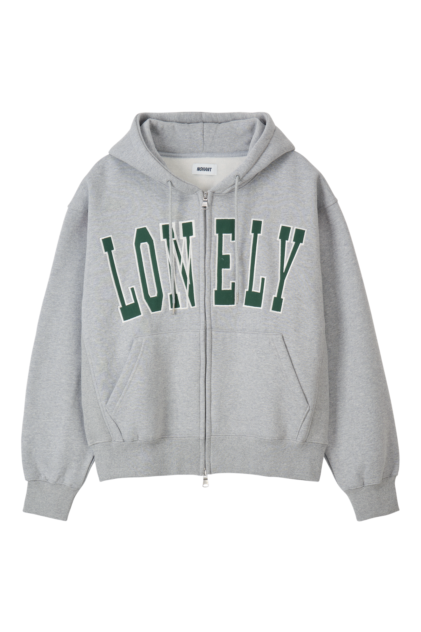 LONELY/LOVELY FLUFF HOODIE ZIP-UP GRAY