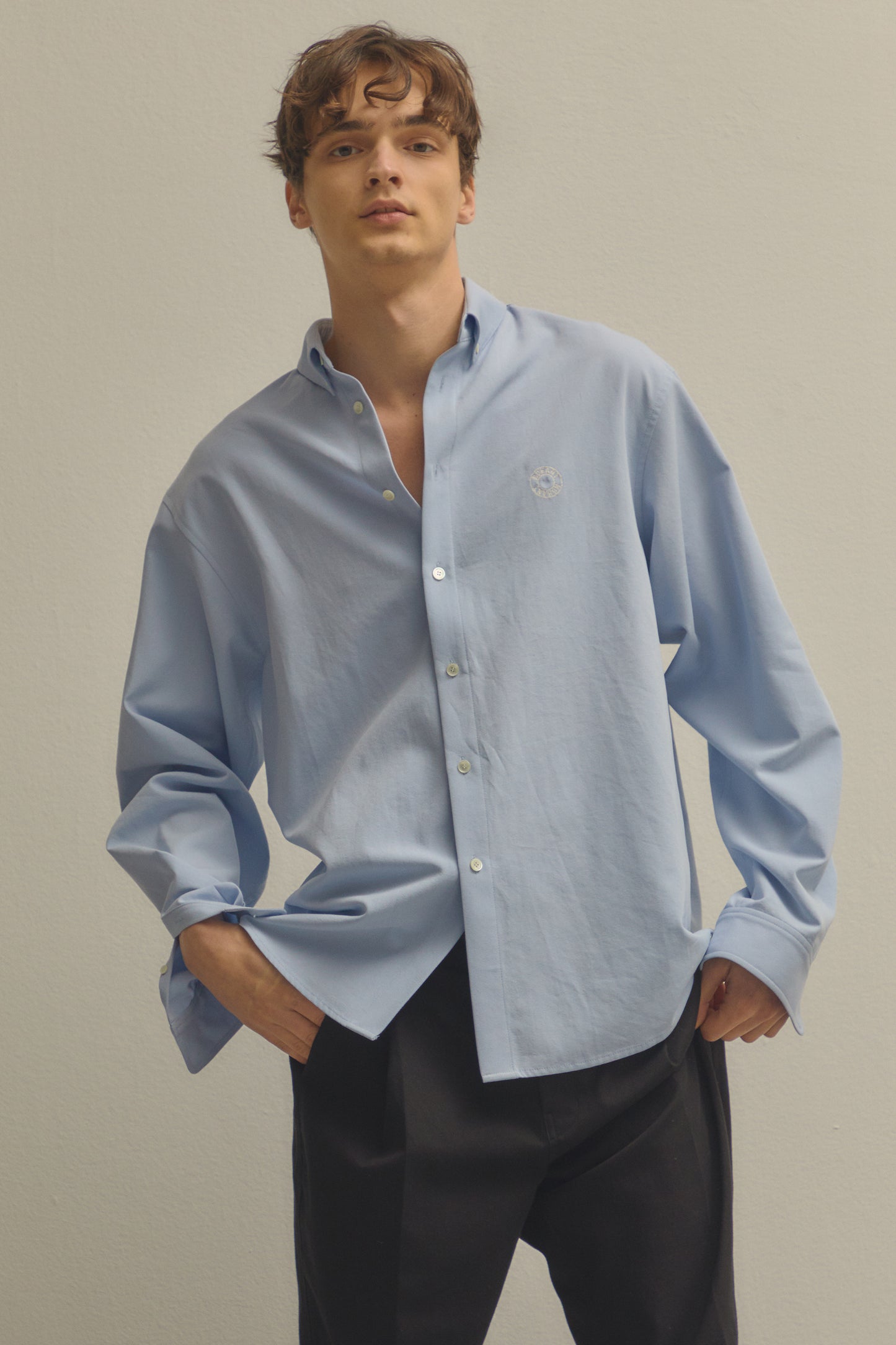 LOGO OXFORD SHIRT SKY BLUE