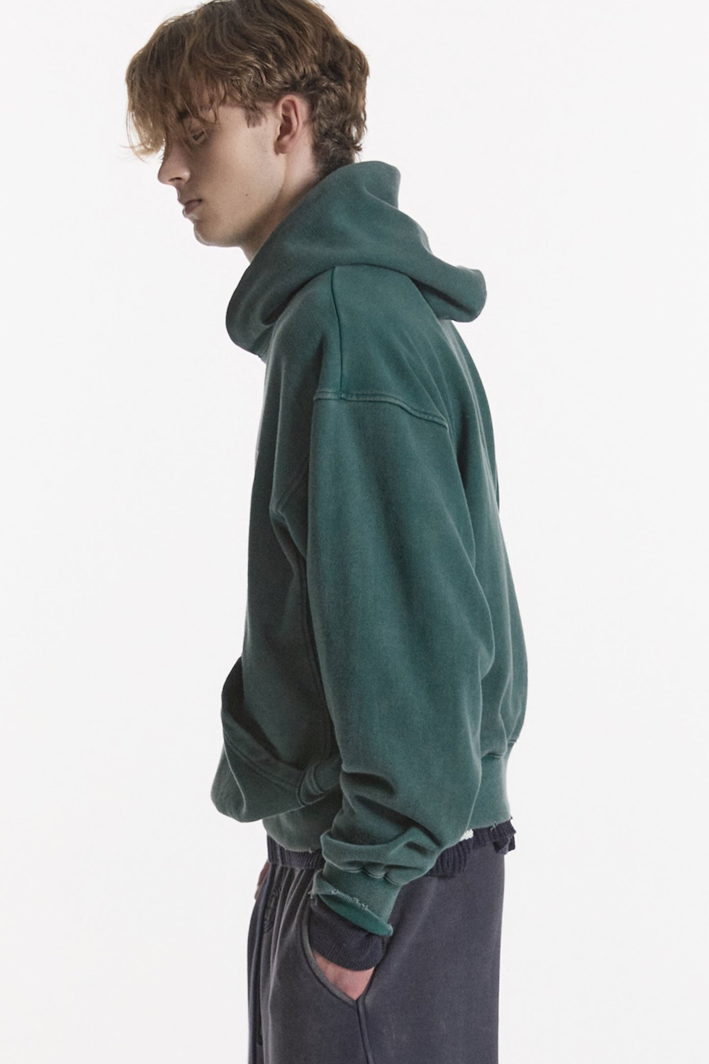 LONELY/LOVELY SALT WASHED HOODIE GREEN