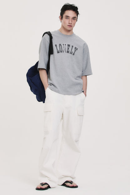 LONELY/LOVELY STRUCTURED T-SHIRT GRAY
